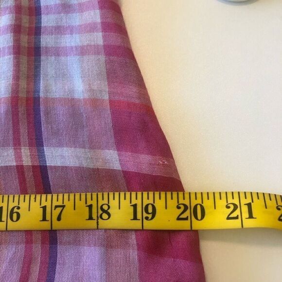 Maeve Anthropologie Pippa Pink Plaid Coastal Grandma, Cottagecore Swing Dress XS - Picture 10 of 12